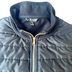 Lauren Ralph Lauren Women’s Quilted Front Jersey Jacket Black XXL